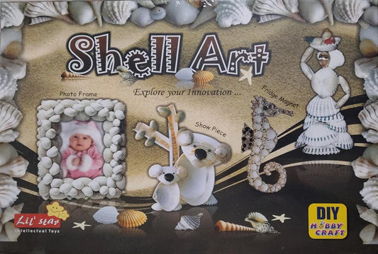 Creative Shell Art and craft game kit for kids up to 10 years Craft Kit, Kids Toy, Rock Painting Set for Kids, Stones Painting Materials, Pebbles for Painting Kit for Kids, Gifts for Kids Above Artistic Painting