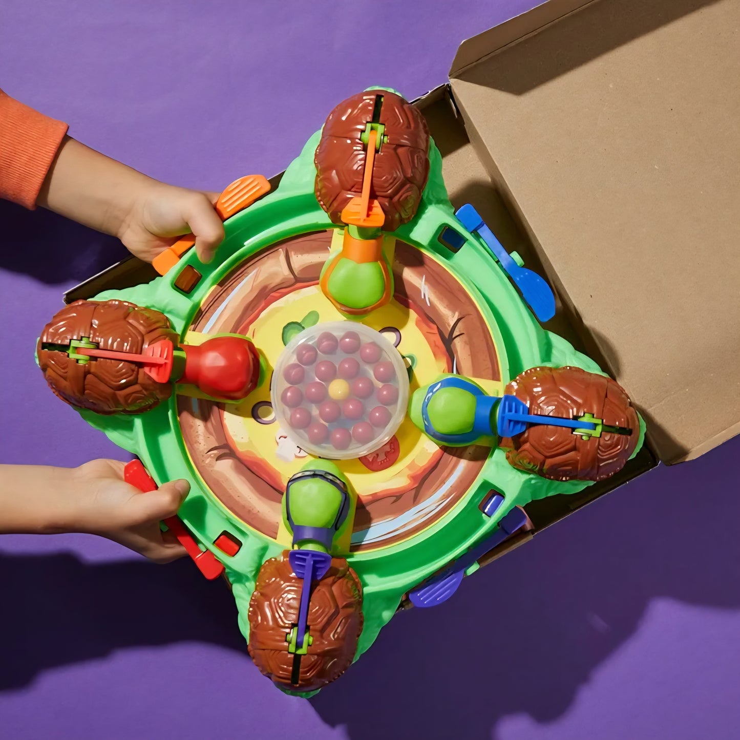 Hungry Hungry Hippos: Teenage Mutant Ninja Turtles Edition Game | From 4 years | From 2 to 4 players Children's board games | Preschool gifts