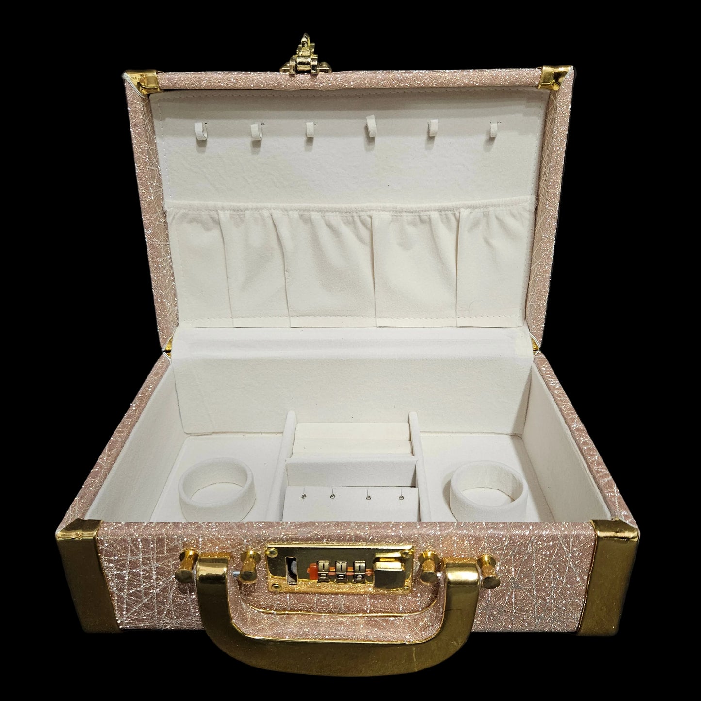 Wooden Bangle Organizers Storage Box with Gold Handle For Women | Bridal Fancy Chudi Box/Chuda Holder & Jewellery Case