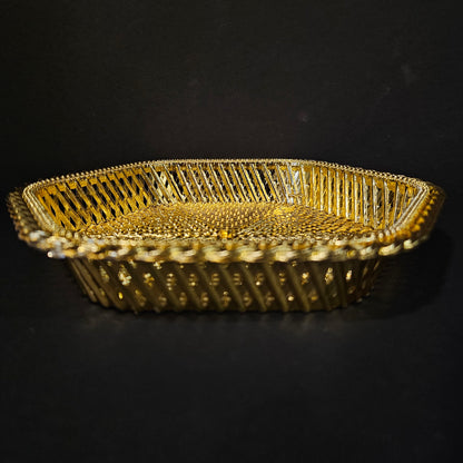 Golden Hamper Basket Vanity Tray Decorative Baskets for Home Keerthi Gifts Rajahmundry