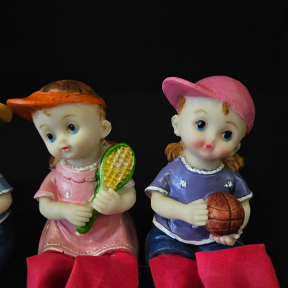 Set of 4 Kids Love couple Statue - Handicraft Decorative Home Interior & Table Decor Figurine / Marriage Wedding Anniversary Antique Gift item Decorative Showpiece