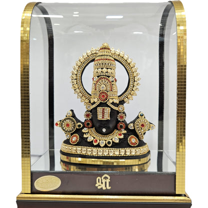 Lord Venkateswara tirupati Balaji 24 carat Gold Plated Cabin Idol for Pooja Room & Home Decor