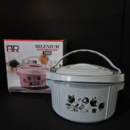 AR Milenium Insulated casserole Insulated to keep food hot for long hours Capable of approx 500ml Hot pack