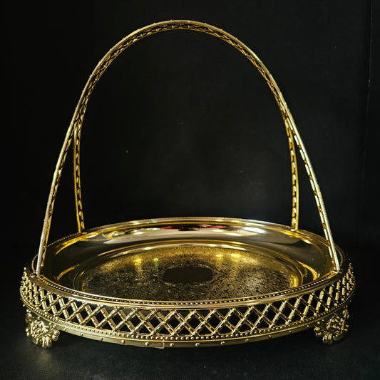 Tray for vishu kani Decorations Oval Shape, Plastic Thalika for Vishu Kani Items