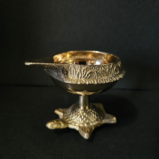 Brass Diya/Lamp/Akhand Diya/Kuber deep for Mandir, Pooja Room, Living Room, Decorative Item for Home Decor