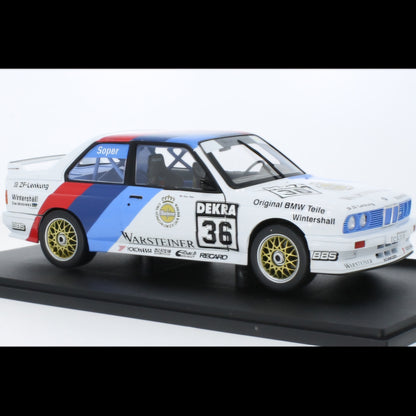 BMW E30 M3#36 DTM 1989 (White) High Quality Diecast Model Car Legendary Touring Car Racing Vehicle for Collectors & Motorsport Fans