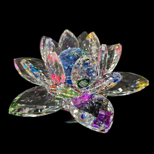 Crystal Sparkle Crystal Lotus Flower Feng Shui Home Decor with Gift Box