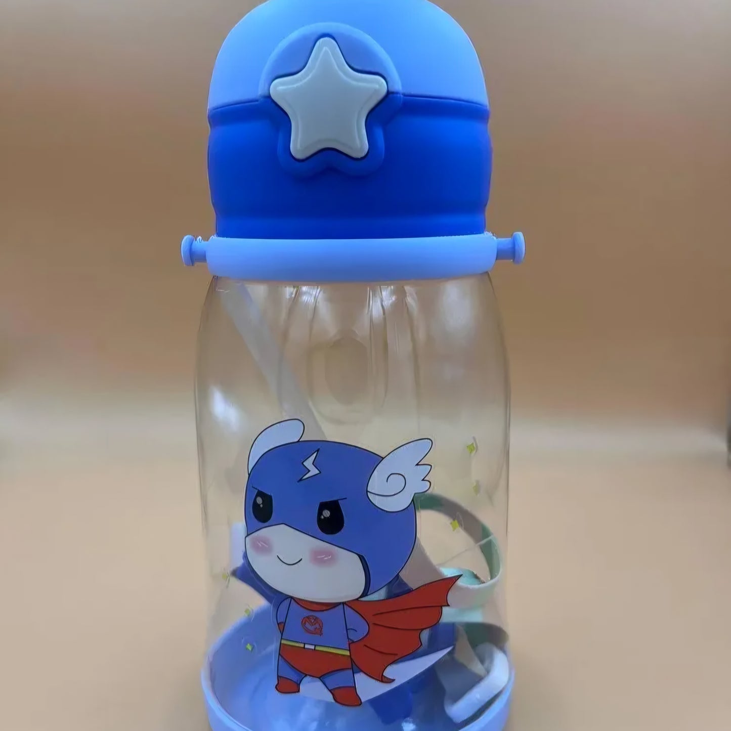 Hanging Large Capacity, Anti-Leak Kids BPA Free, Cartoon Animal Design with Straw & Strap Sipper for Girls Kids return gifting