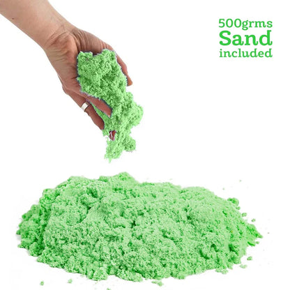 RATNA'S Wonder Sand 500g Smooth Sand for Kids with One Big Mould (Without Tray) Non-Sticky, Easy-to-Shape Sand for Creative Play