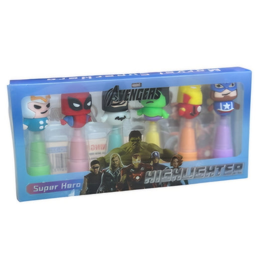 Marvel Avengers themed highlighters 6pcs set