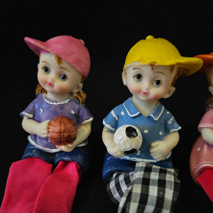 Set of 4 Kids Love couple Statue - Handicraft Decorative Home Interior & Table Decor Figurine / Marriage Wedding Anniversary Antique Gift item Decorative Showpiece