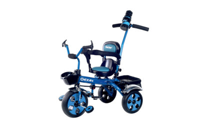 Dash star Herly star tricycle with parental rod for movement,removable safety handrest,trin trin bell,360 degree rotating seat,front & rear Basket for storage,cushion seat for comfortable experience