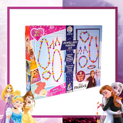 RATNA'S 2 in 1 Disney Princess & Frozen Jewelry Making DIY Kit