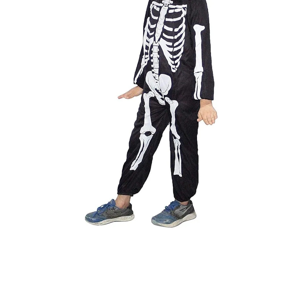 Skeleton Fancy Dress Costume for Kids 10-12 years old | Boys & Girls Halloween Party Outfit | Scary Skeleton