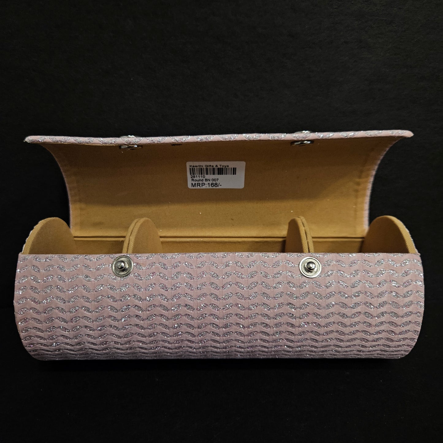 Bangle box vanity box jewelry box and women bangle set Round Shape Solid Four Detachable compartments Bangle Organizer Chudi Box with 3 Compartments Smart Lock System