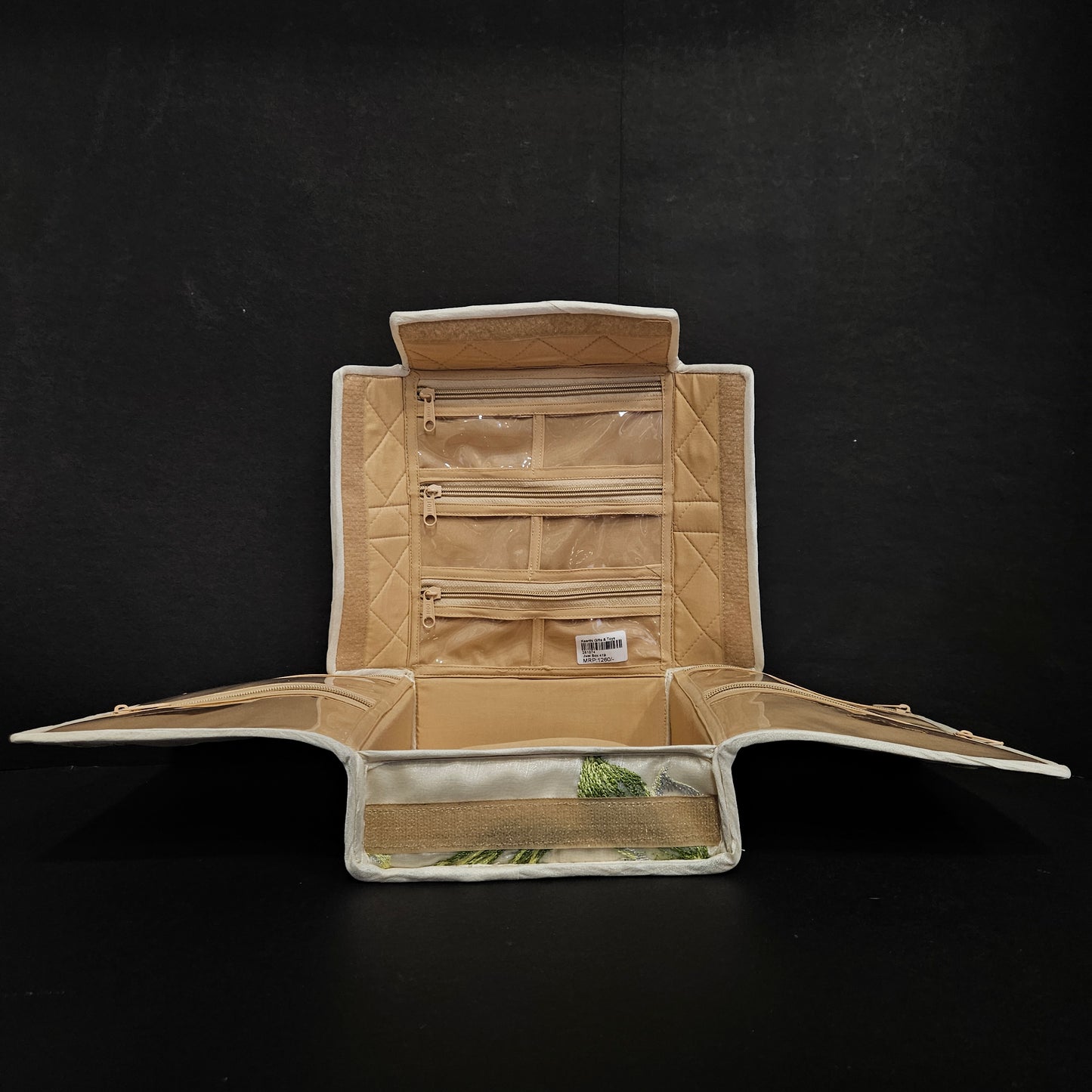 Traditional Jewellery Organiser bag Travel Makeup Cosmetic Jewelry Storage organizer box for Bridal women Earrings,Bracelet,Necklace
