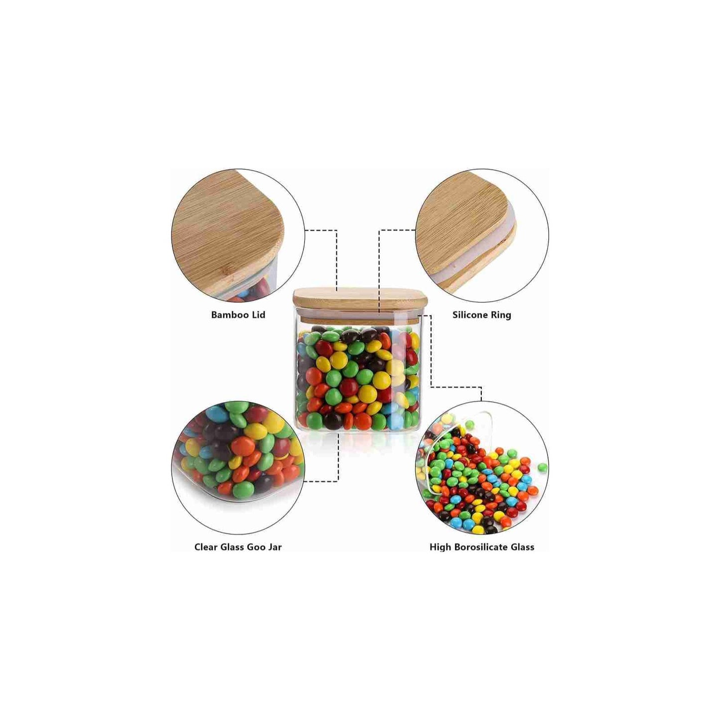 Glassware high borosilicate Glass Airtight Food Storage container