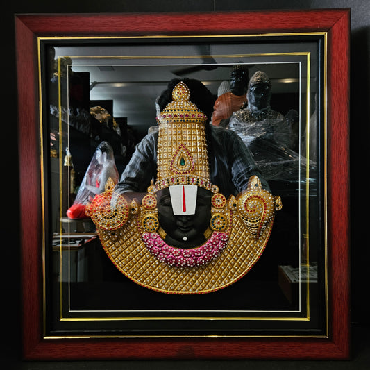 Tirupati Balaji decorated with attractive stones wall hanging perfect for Marriage gifting,house warming