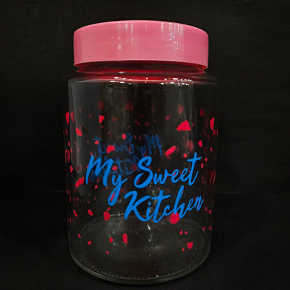 Phantom Dry Fruits Storage jar with my sweet kitchen printed on it attractive elegant look storage jar