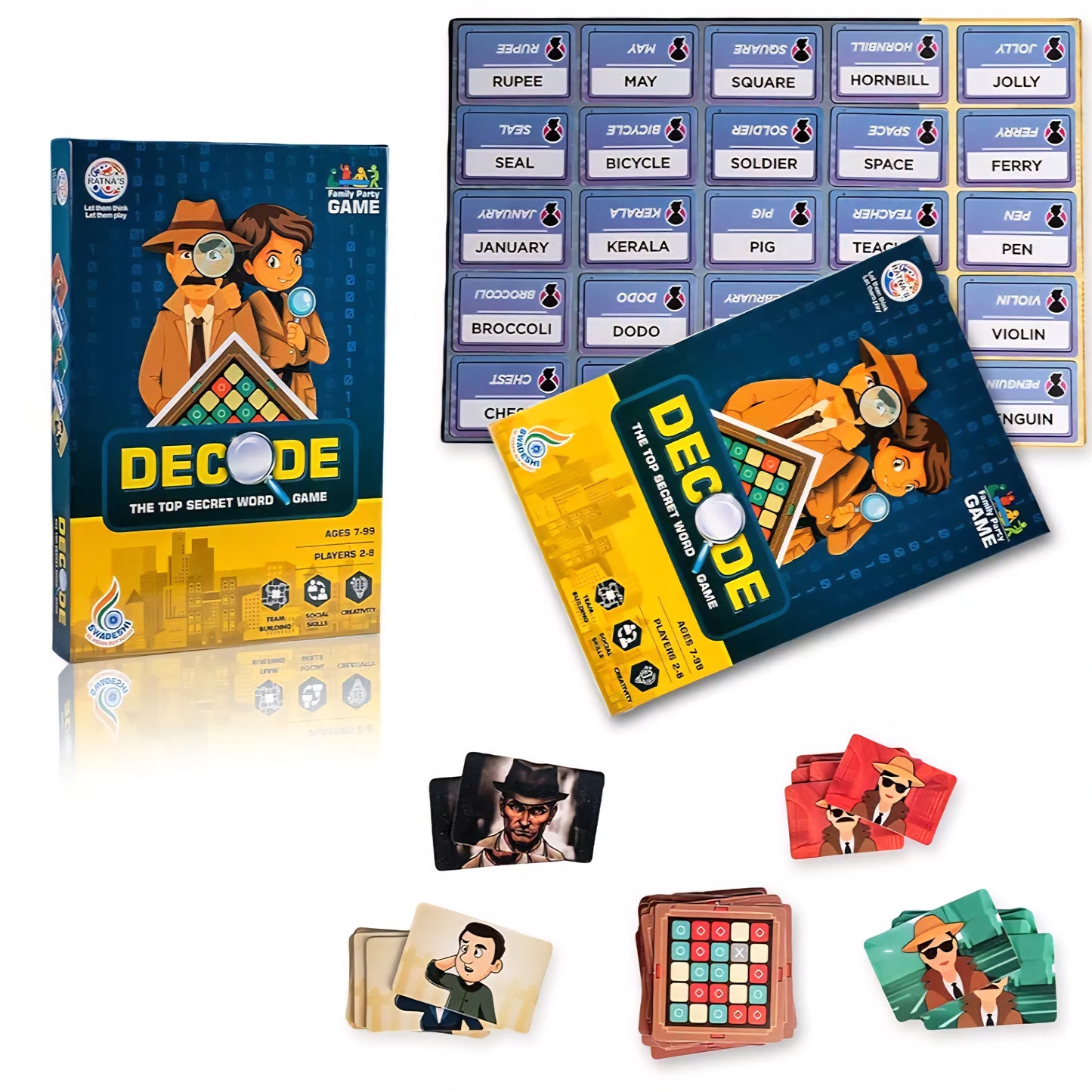 Decode The TOP Secret Word Board Game for Ages 7 and Above | DEVELOPS Team Building,Social Skills,Imagination | A Perfect Family Board Game