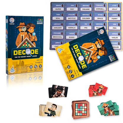 Decode The TOP Secret Word Board Game for Ages 7 and Above | DEVELOPS Team Building,Social Skills,Imagination | A Perfect Family Board Game