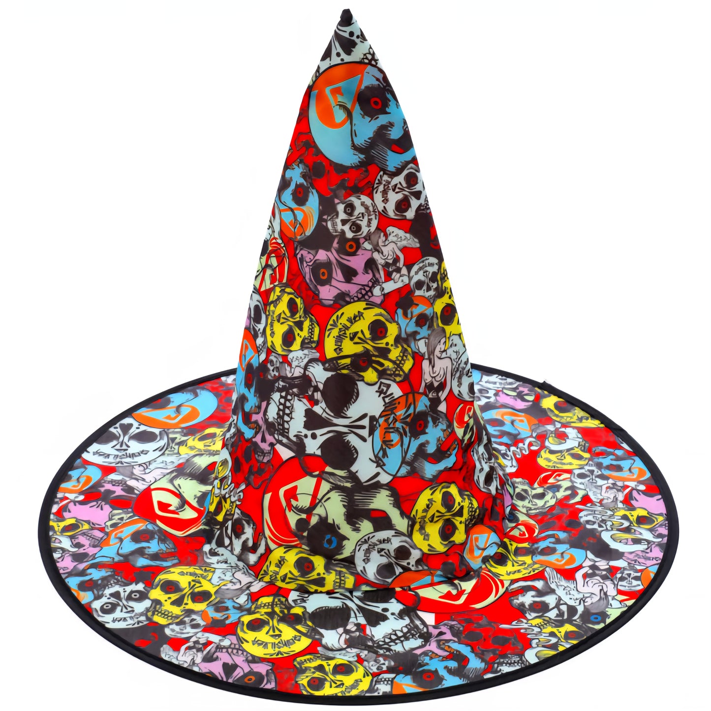 Scary multicolor Skulls Printed Hat for kids Halloween Party