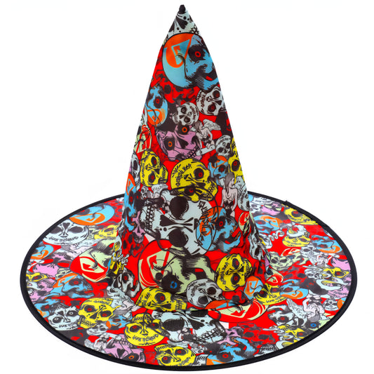 Scary multicolor Skulls Printed Hat for kids Halloween Party