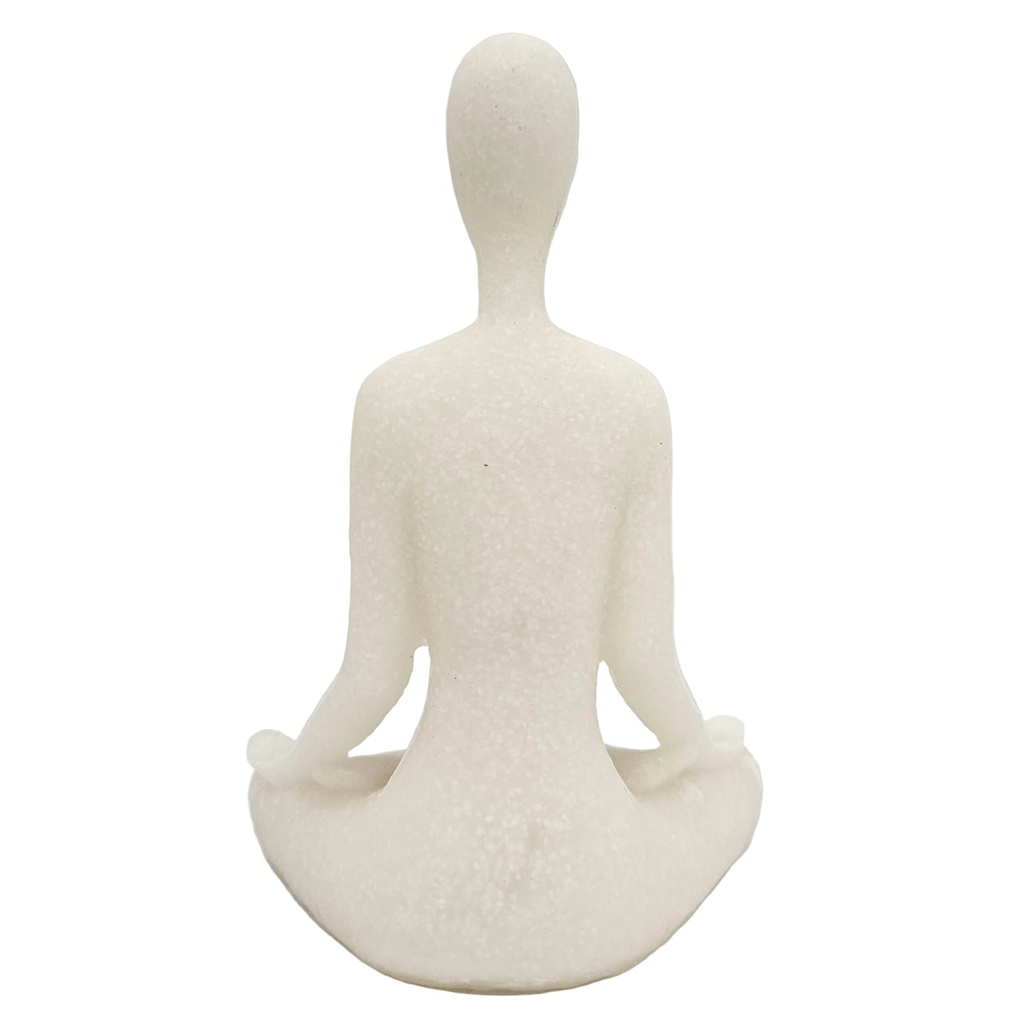 Abstract white yoga sculpture is crafted from resin to capture a serene, meditative pose Showpiece Figurine