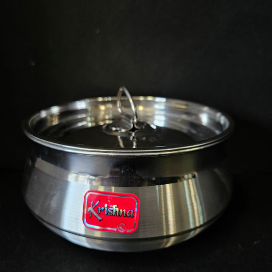 Stainless Steel Handi pot Dish storage box & lid perfect for Return gifting purpose