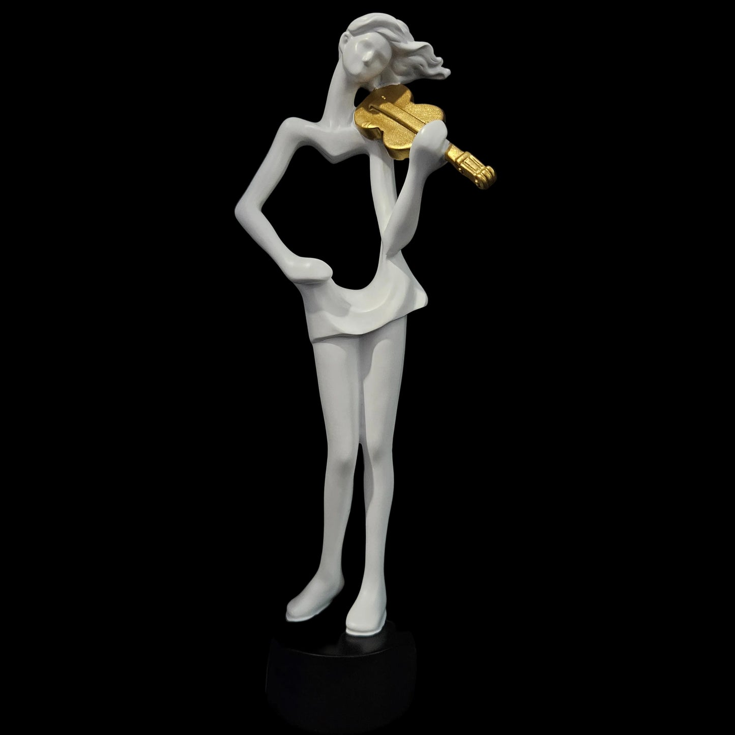 Violin Performance Musician Showpiece Figurine Table Ornament for Housewarming Gift White | 1 Violinist Figurine