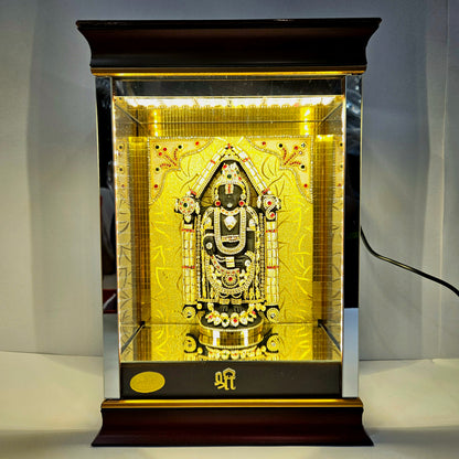 Lord Venkateshwara Balaji 24carats Gold Plated Cabin Idol for Home Decor & Lord Showpiece