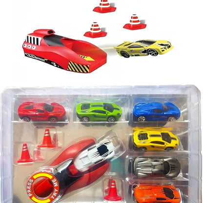 Toy boi unleash the speed launcher metal cars