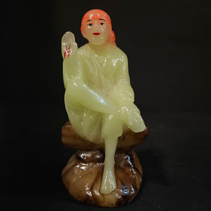 Radium Marble Sai Baba Statue Decorative Showpiece for home decor