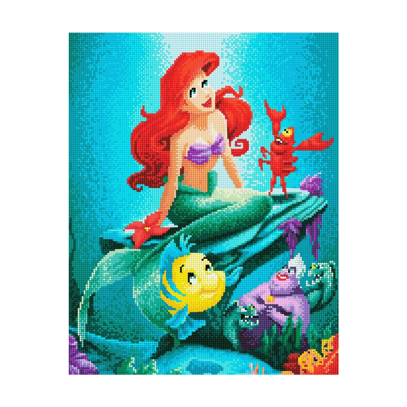 Famous cartoon characters Ariel Diamond mosaic on the subframe