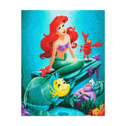 Famous cartoon characters Ariel Diamond mosaic on the subframe