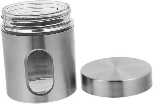 Stainless Steel Storage Tank Coffee Sealing Storage Jar Coffee Container Creative Spice Jar Household Kitchen Storage Supplies Spice Bottle Kitchen Use Tool Salt Jar