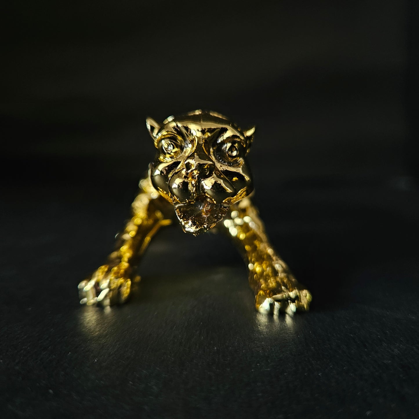 Gold Plated Jaguar Polyresin Showpiece Figurine for desktop & home Decor