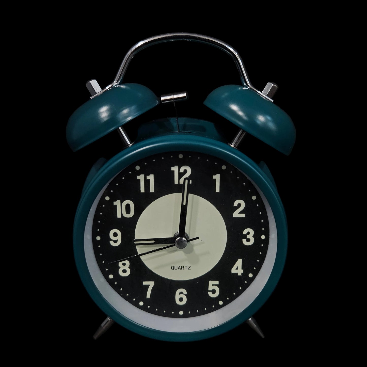 Cute Small Clock with Loud Bell Alarm, Stylish Mini Table Clock for Kids Boys Girls Students Heavy Sleepers Study Table