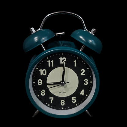 Cute Small Clock with Loud Bell Alarm, Stylish Mini Table Clock for Kids Boys Girls Students Heavy Sleepers Study Table