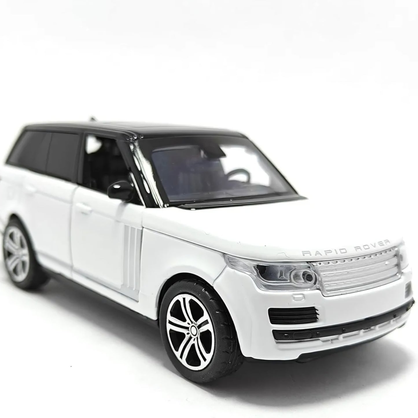 Rapid Rover Style SUV Die-Cast Model Car with Pull Back Action, Openable Doors, Hood & Trunk, Working Headlights, Premium Metal Body & High Simulation Interior for Kids