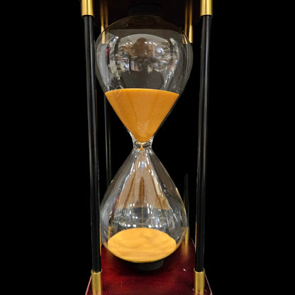 Hourglass 48 Minute Sand Timer: Large Wooden Sand Clock (Yellow Sand) Nautical Handmade Hourglass 48 Min Approx Unique Sand Watch Best for Gift & Decorative Item