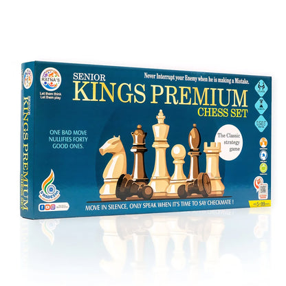 Ratna's Senior Game Kings Premium Chess Set for Kids with Logical and Strong Mind to Enhance Their Logical Thinking and Concentration