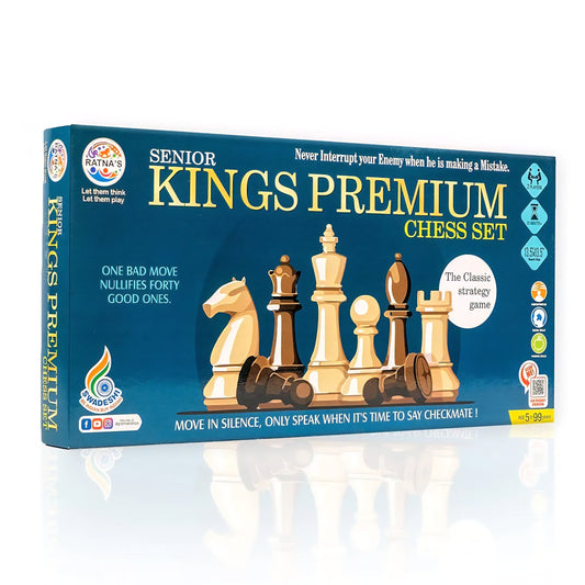 Ratna's Senior Game Kings Premium Chess Set for Kids with Logical and Strong Mind to Enhance Their Logical Thinking and Concentration
