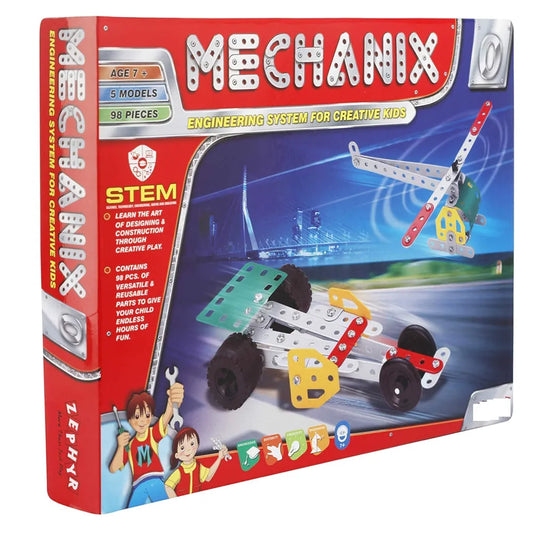 Kids Creative Toys Mechanix Toys for Boys Zero Metal Extra Fun Pieces Motor Skill Development Kit for Boys and Girls
