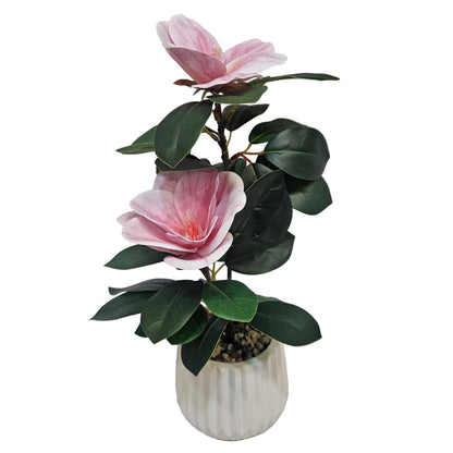 Artificial Magnolia Garland Real Touch Flowers & Greenery Vine for Wedding Arch, Mantel, Table, Indoor Decor Faux Magnolia Leaf Garland