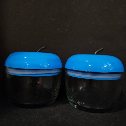 Apple Zone 2pcs set Glass Apple shaped storage container for Return gifting