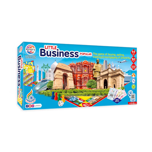 Little Business Popular with Notes 5 in 1 Board Game Along with Other Games Like Ludo, Snakes Ladder, Car Rally & Cricket