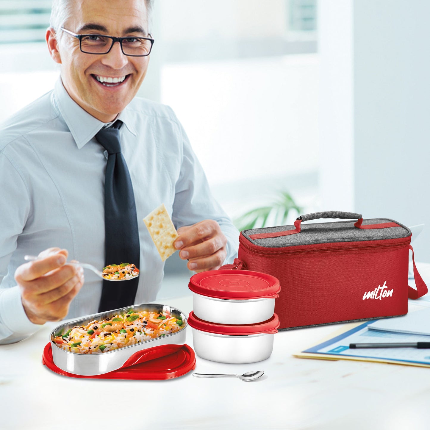 Steel Champ (Milton)
Light Weight, Leak Proof, Easy to Carry, Insulated and Washable