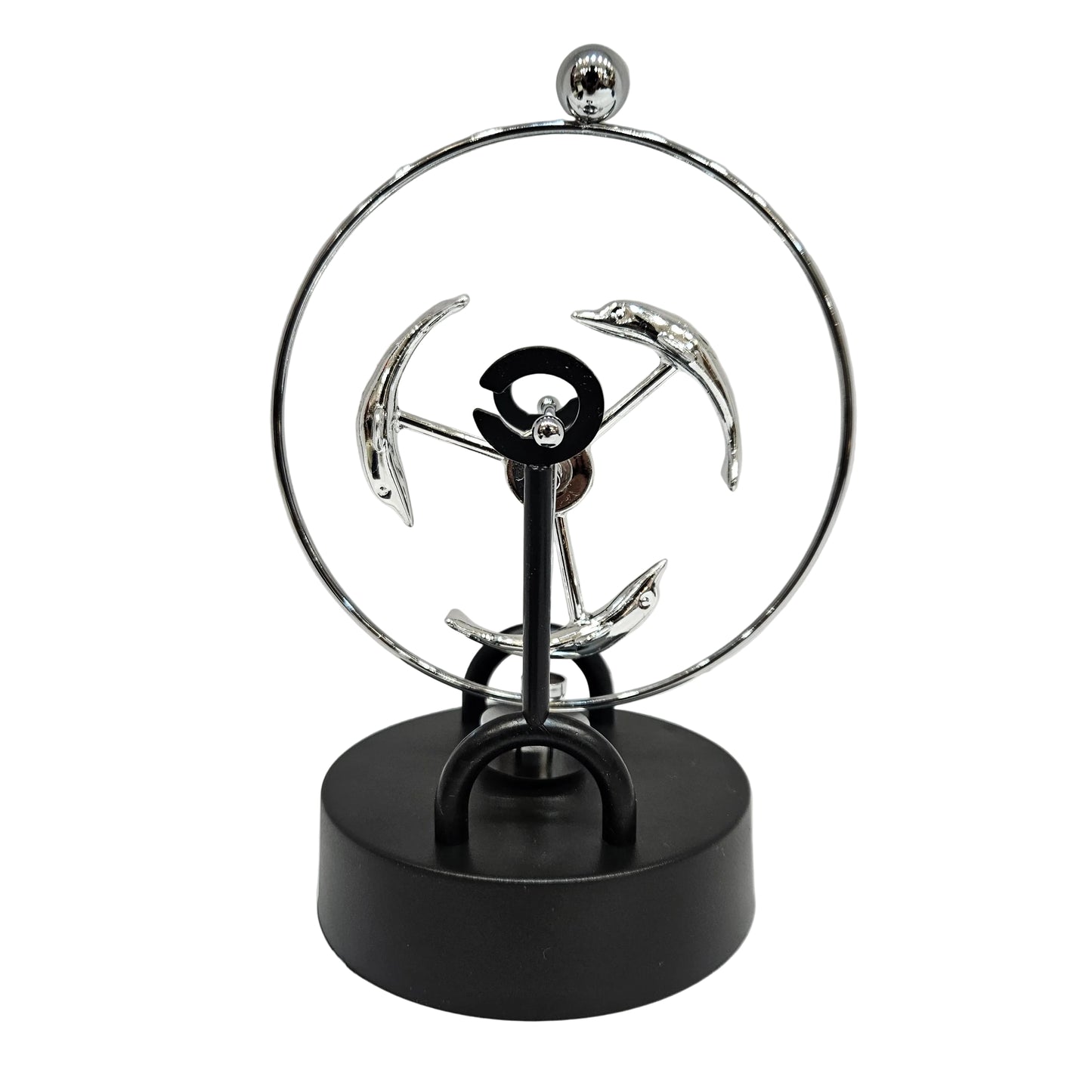 Kinetic Orbital Perpetual Motion Newton Pendulum Zinc Alloy Frame Physical Science Desk Toy Art for Office Home Decoration