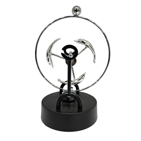 Kinetic Orbital Perpetual Motion Newton Pendulum Zinc Alloy Frame Physical Science Desk Toy Art for Office Home Decoration